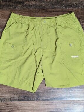 HEYBO Outdoors Lime Green Cargo Fishing Shorts Size XL